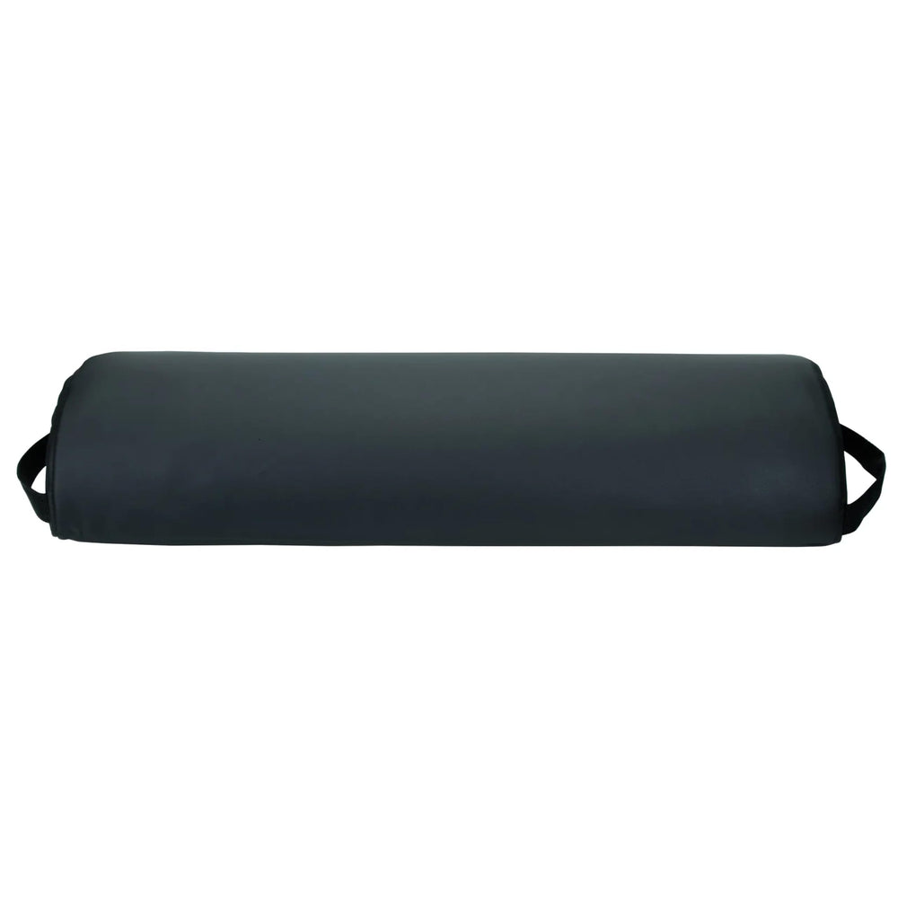 ForPro Premium Jumbo Half-Round Bolster Pillow under-knees use demonstrates leg support during massage.