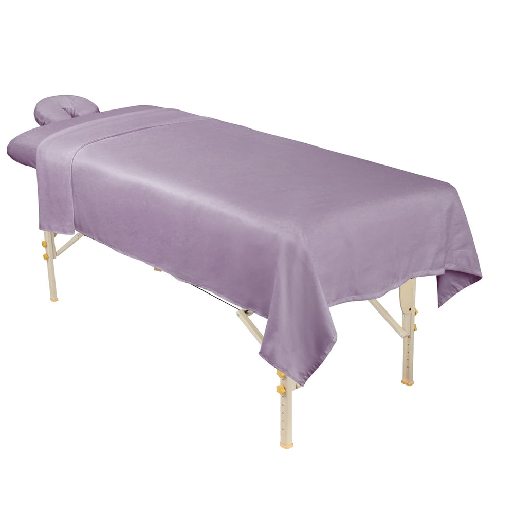 ForPro massage face rest cover in lavender provides snug fit and easy maintenance.