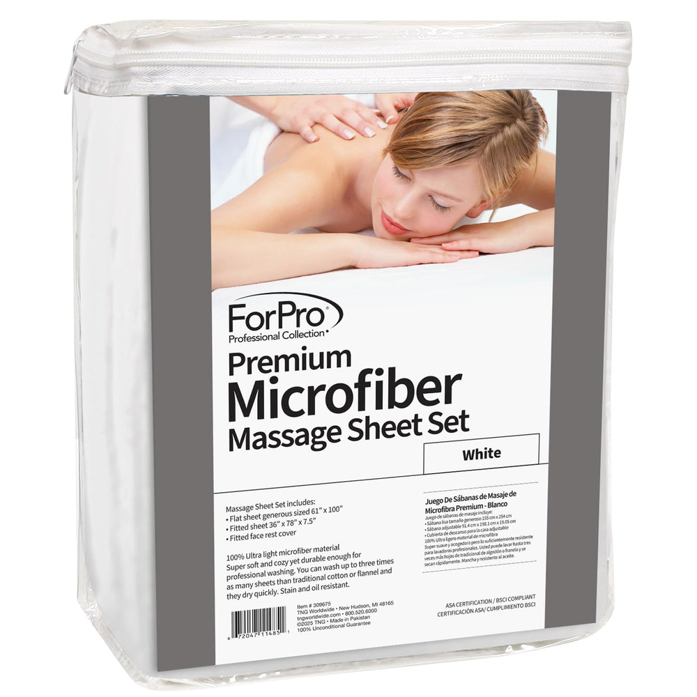 ForPro Premium Microfiber face rest cover providing clean, comfortable support during sessions.