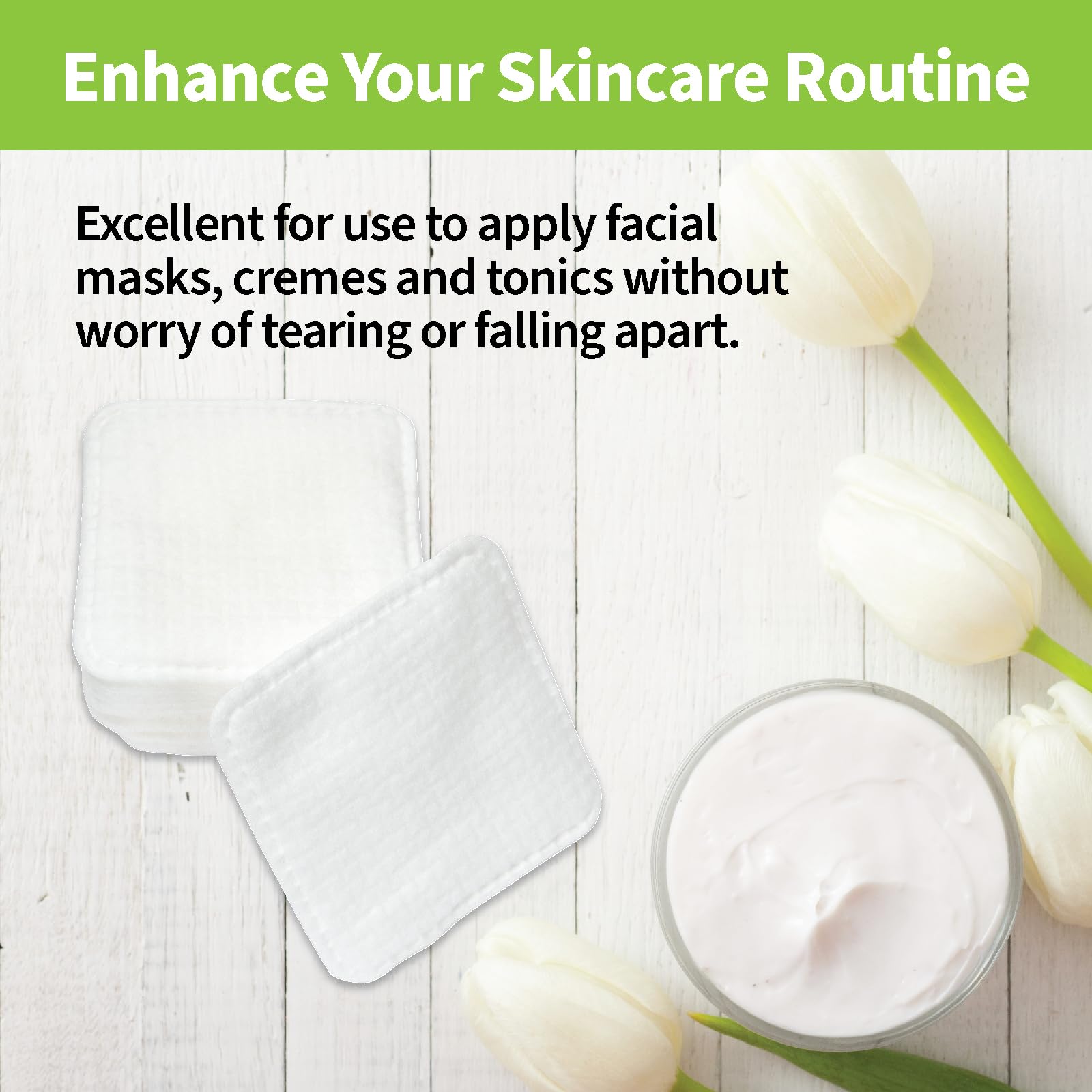 ForPro Premium Pure & Simple XL Facial Pads application with toner—soft triple layers.