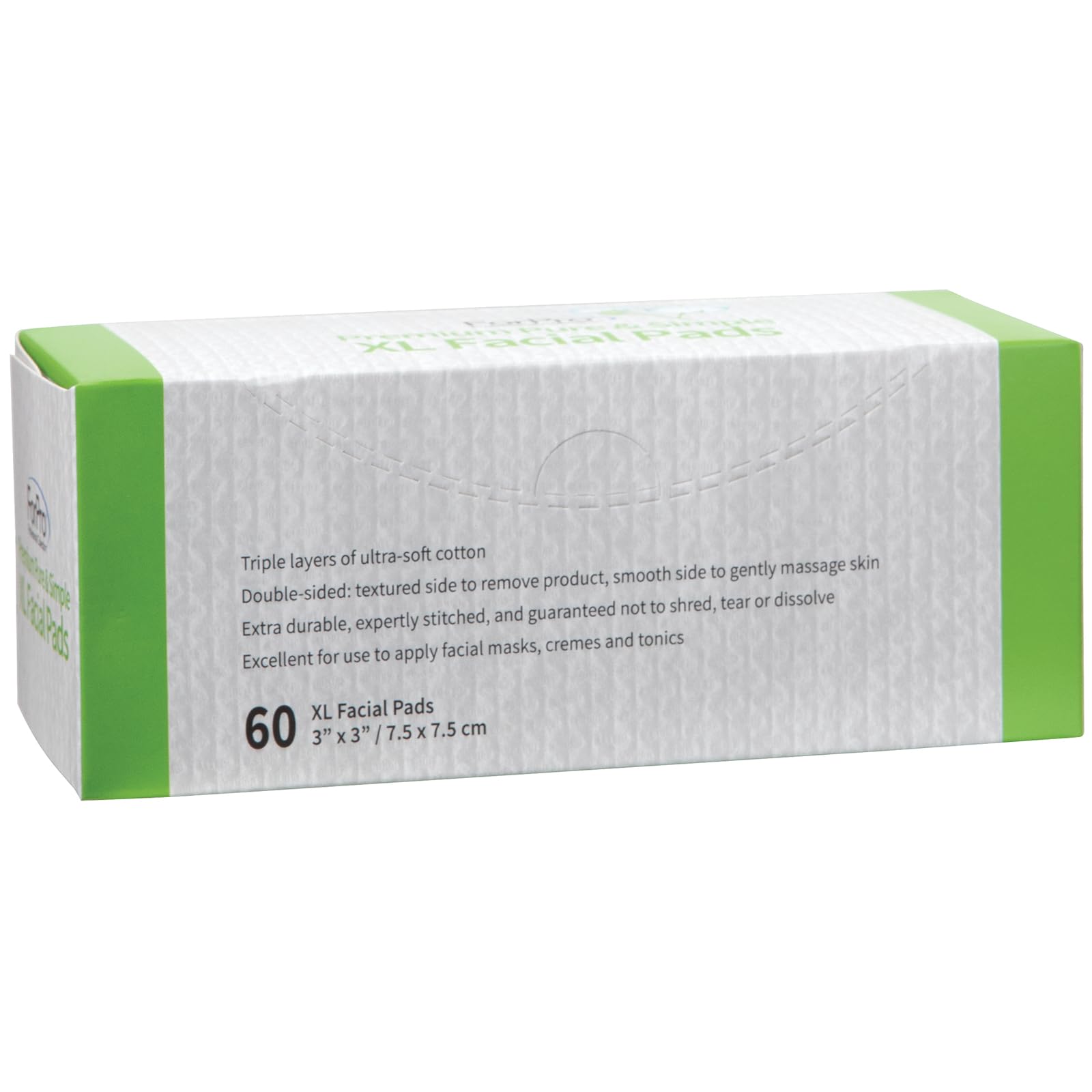 ForPro Premium Pure & Simple XL Facial Pads three plush cotton layers for softness and durability
