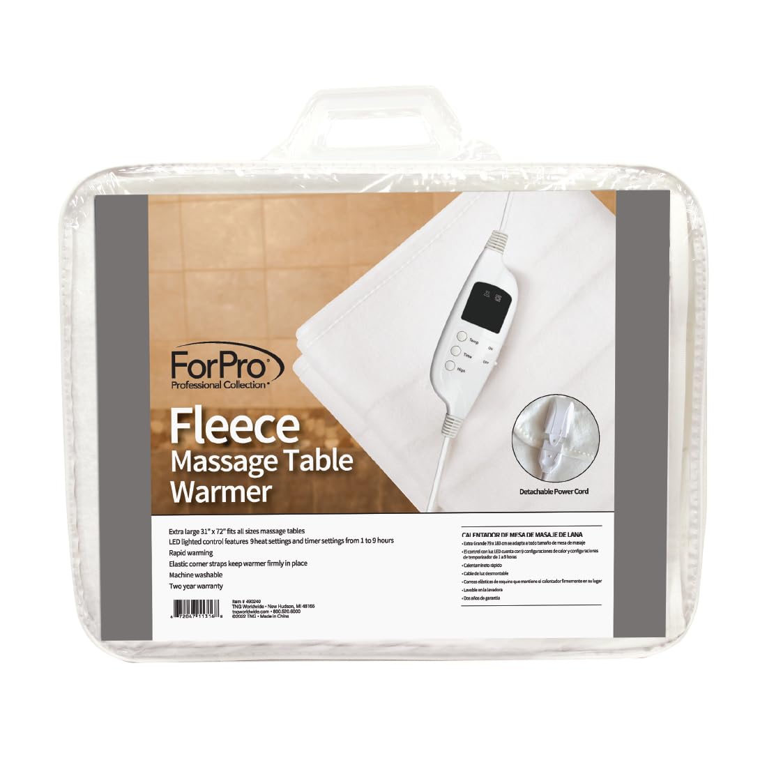 ForPro warmer close-up on heat settings dial enables customizable warmth for clients.