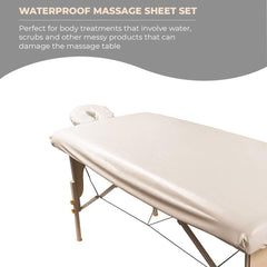 ForPro Professional Collection massage fitted sheet snugly fits standard tables for secure placement.