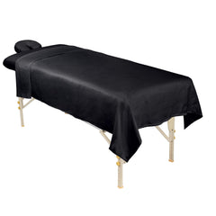 ForPro Professional Collection microfiber fitted sheet hugs standard tables tightly