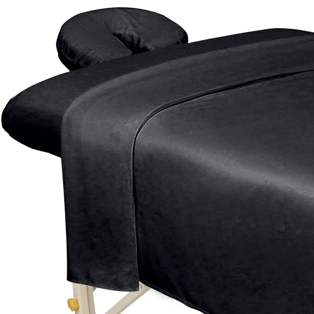 ForPro Professional Collection microfiber flat sheet laid smoothly for client comfort