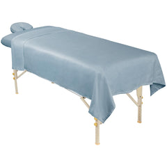 ForPro face rest cover in Wisteria shows snug fit to protect cushions during sessions
