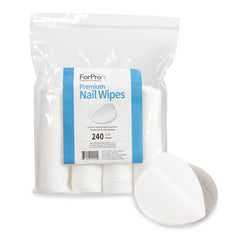 ForPro Premium Nail Wipes 1.75-inch rounds for lint-free polish removal