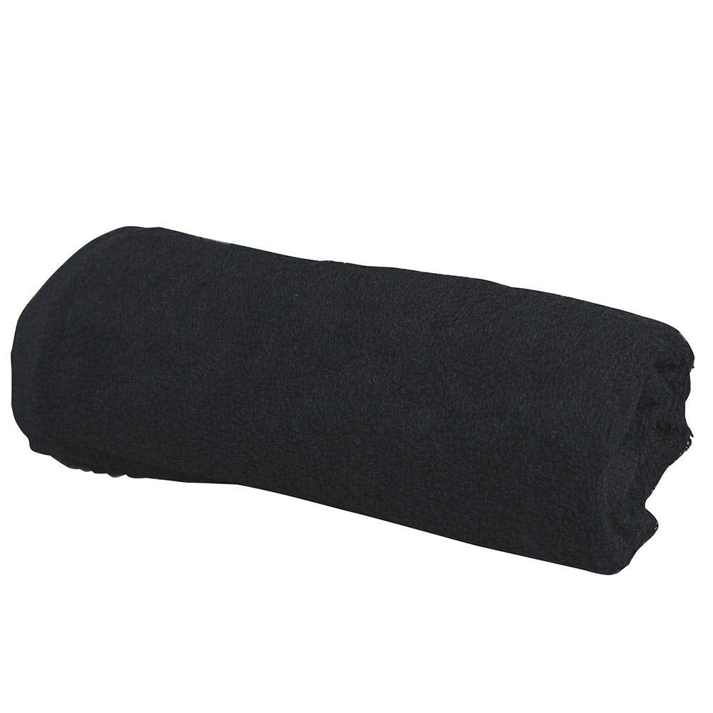 ForPro Professional Collection black towels maintain rich color after hot water and chlorine washes.