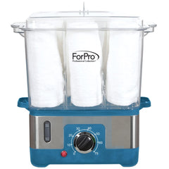 ForPro Professional Collection XL hot towel steamer open-lid demonstrates easy towel access