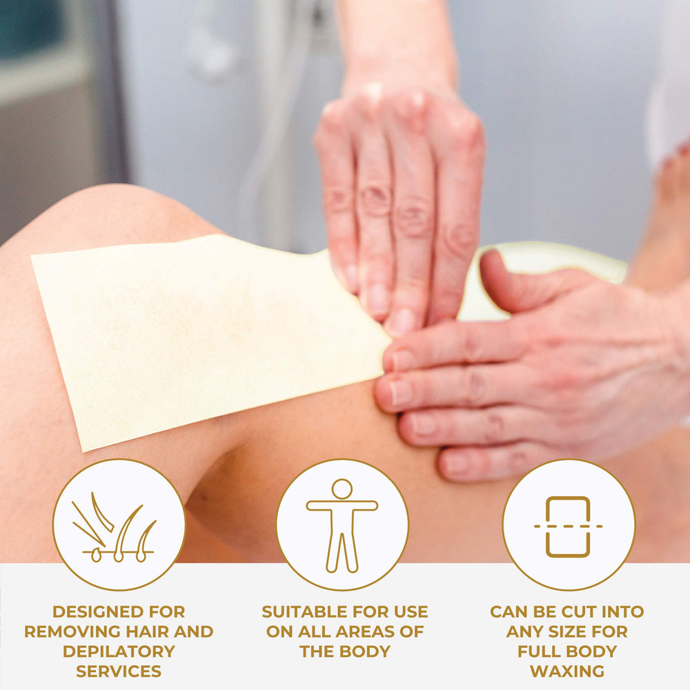 ForPro wax application scene with epilating roll illustrating easy grip and absorbent fabric