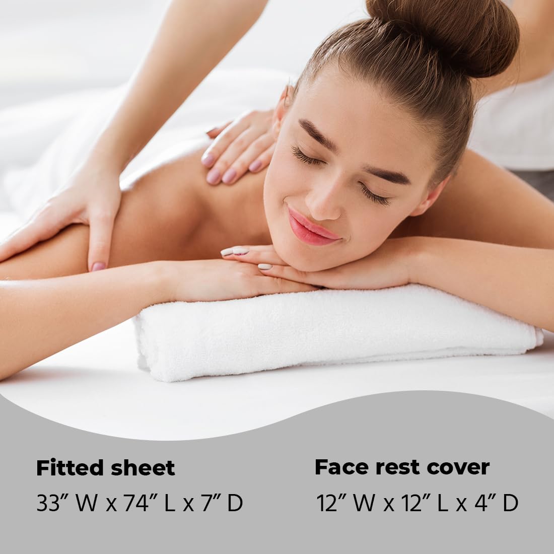 ForPro White Spa Fabric closeup reveals moisture barrier in action.
