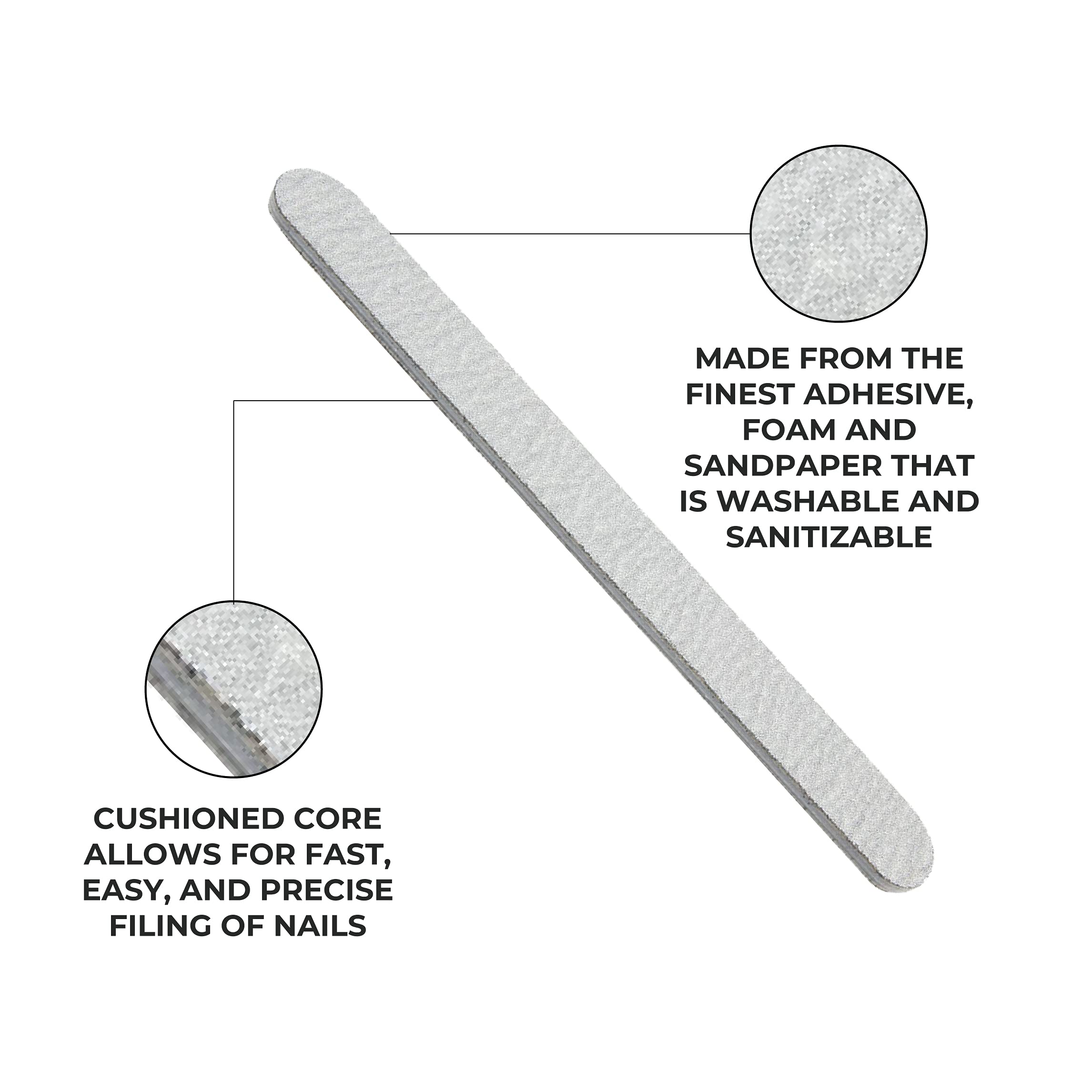 ForPro Zebra cushioned-core nail file delivers durable, comfortable grip