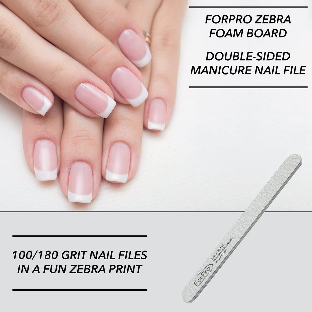 ForPro Zebra double-sided nail file enables fast, precise filing