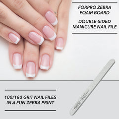 ForPro Zebra double-sided nail file enables fast, precise filing
