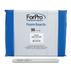 ForPro Zebra foam board 100 grit for quick nail shaping and edge smoothing