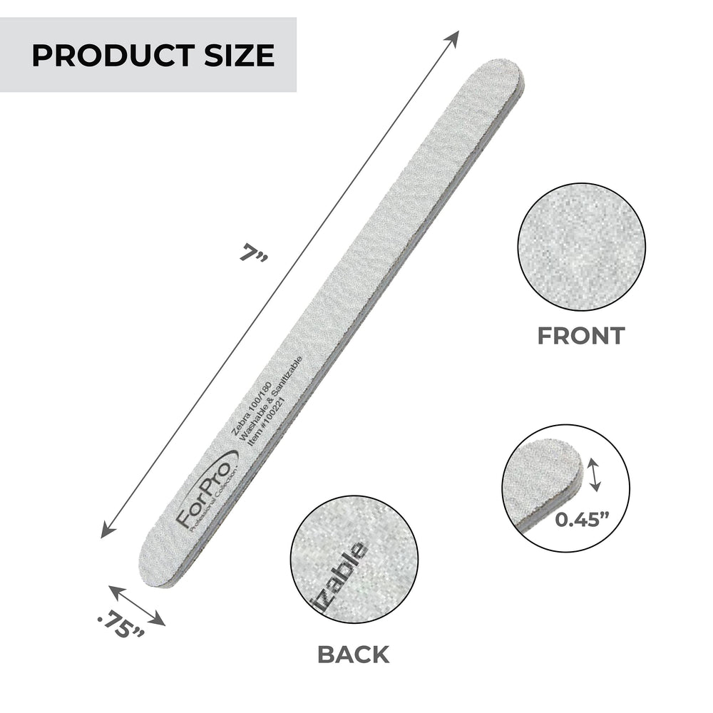 ForPro Zebra foam board 180 grit for smoother finishing on nails