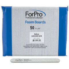 ForPro Zebra Foam Board coarse 120 grit side for quick nail shaping