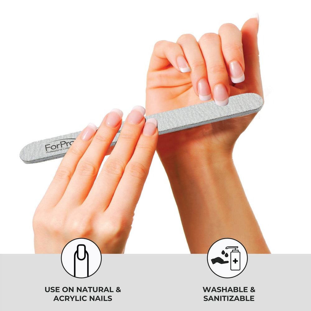 ForPro Zebra Foam Board edge-smoothing for refined nail shapes.