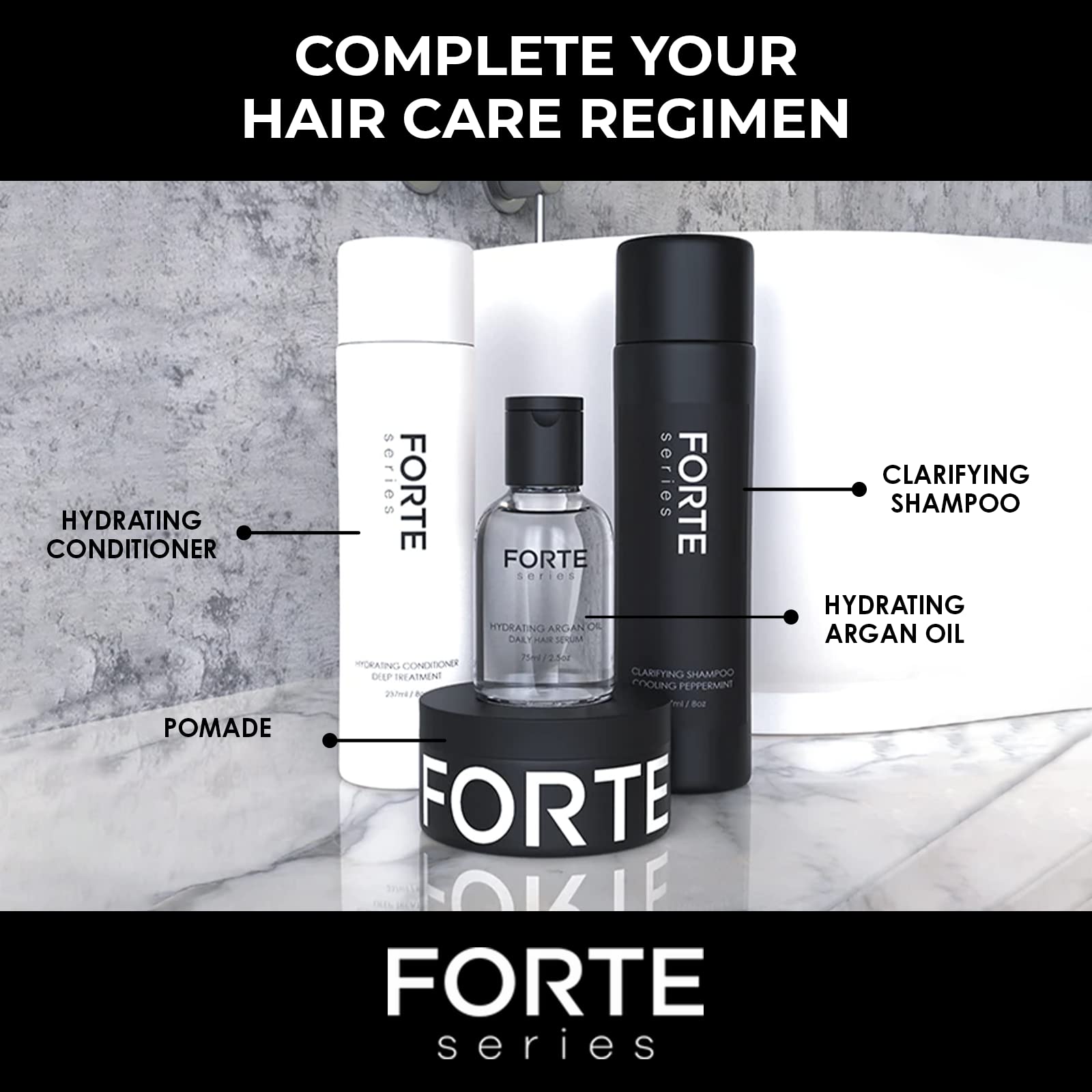 Forte Series hair close-up after conditioning with frizz control