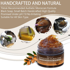 Forvirness Bel-Di soap exfoliation highlights gentle skin smoothing.