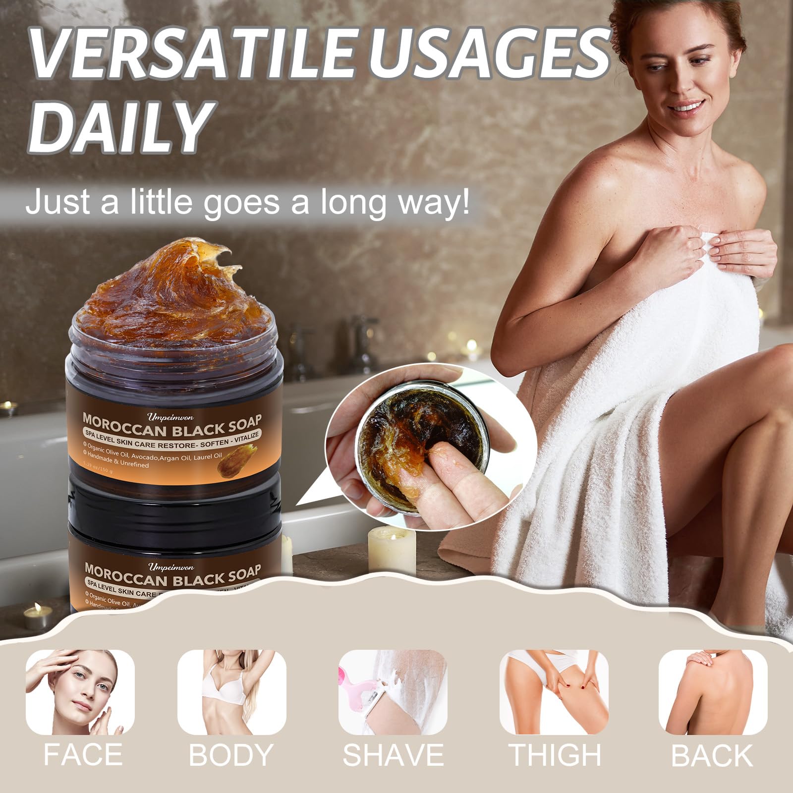 Forvirness Dense paste texture signals long-lasting cleansing experience.