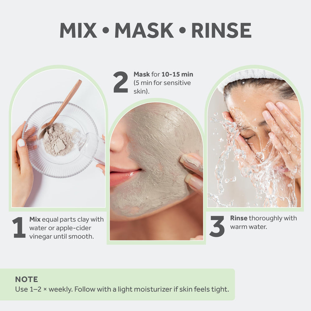 Fossil Power Bentonite Clay Hair Mask supports daily detox for healthier hair