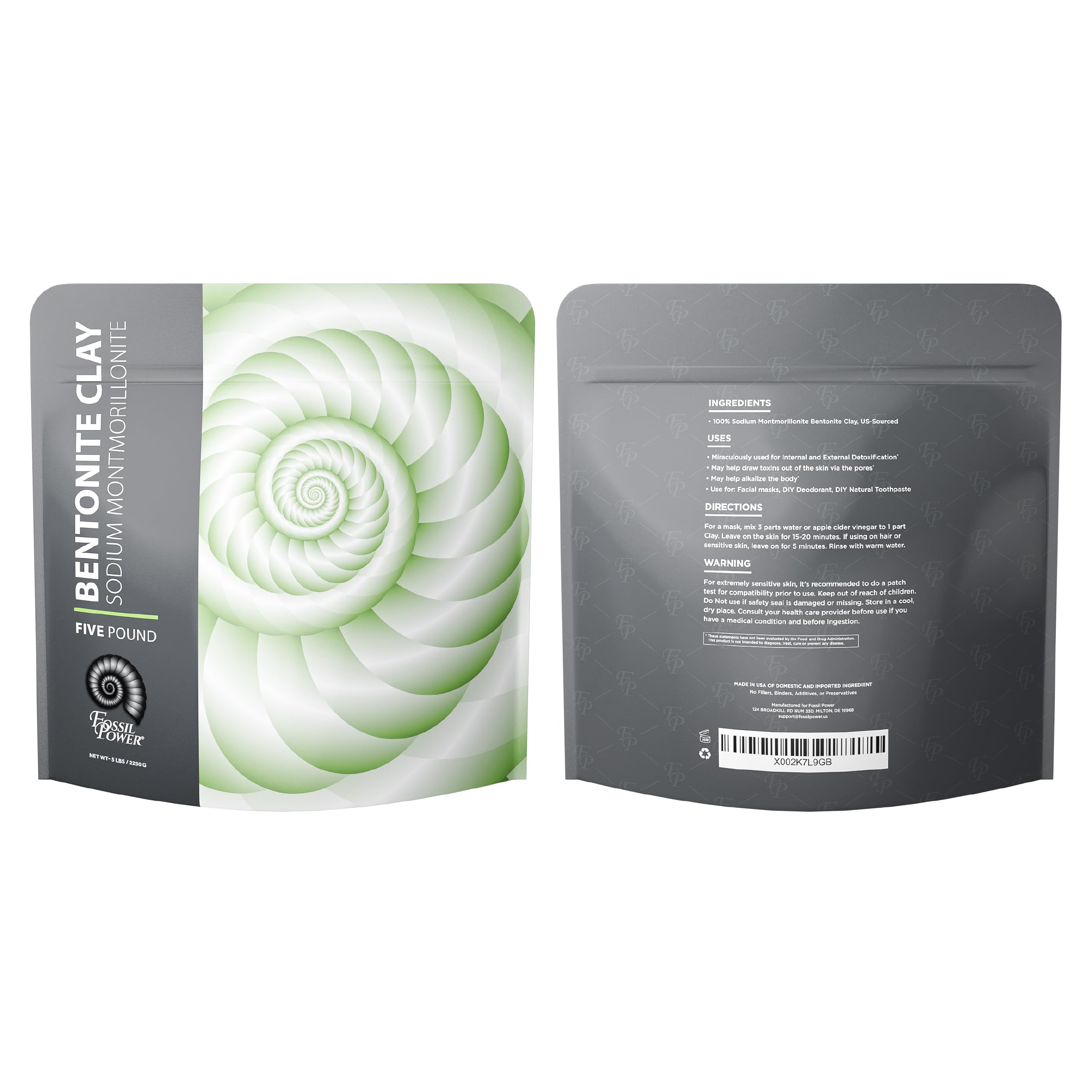 Fossil Power Bentonite Clay Toothpaste Mix external-use preparation