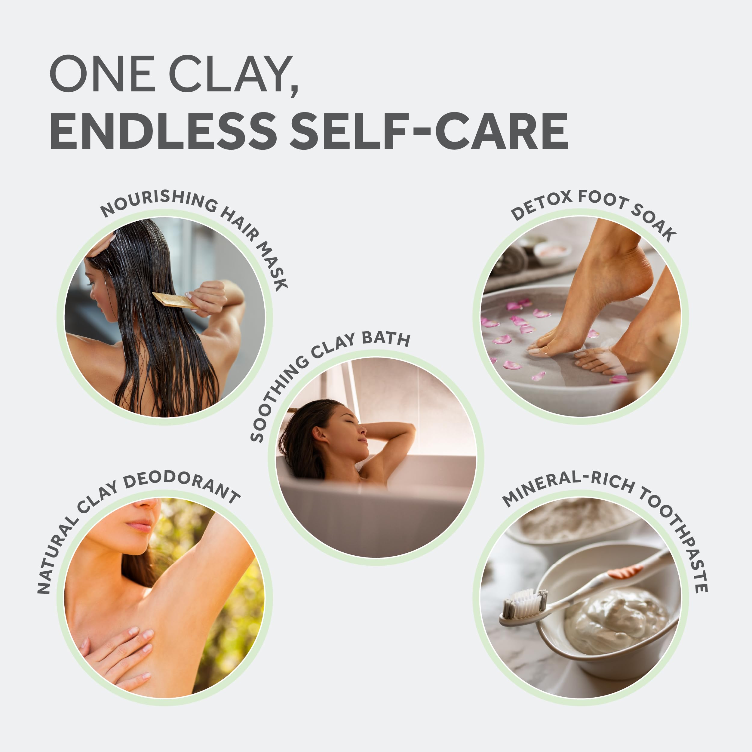 Fossil Power Bentonite Clay USA packaging emphasizes resealability
