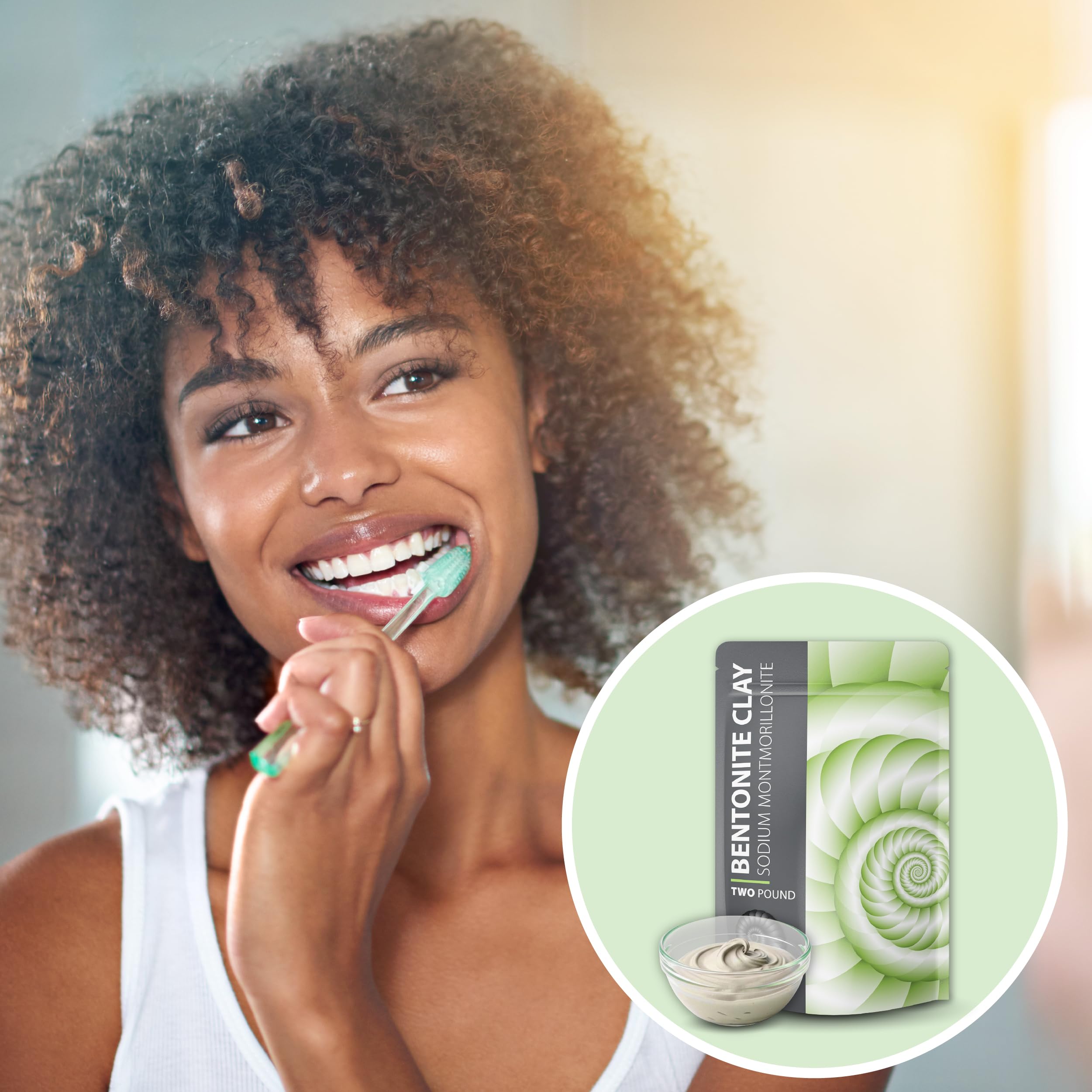 FOSSIL POWER Bentonite clay hair treatment for scalp purification and shine