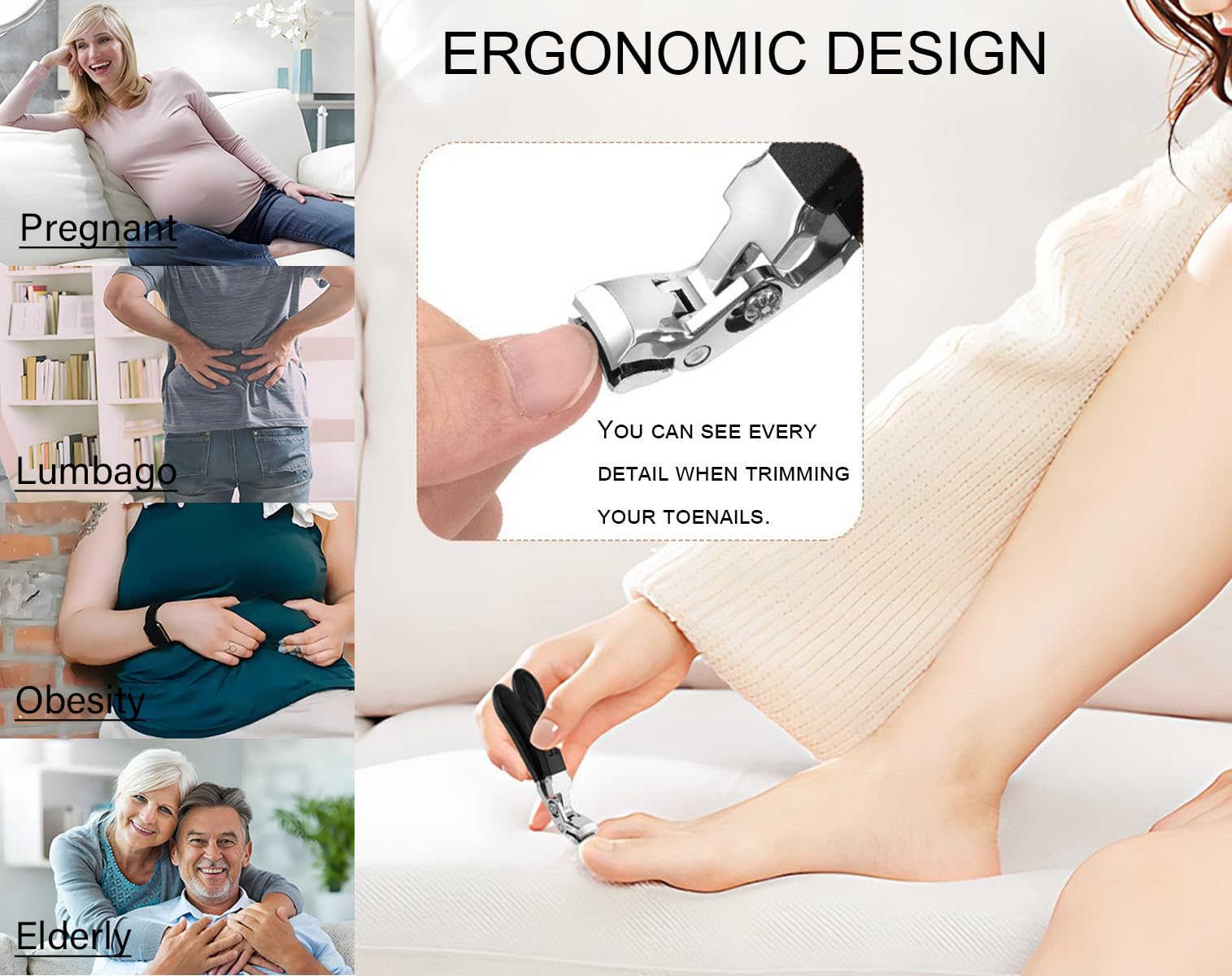 Fotiwesd fingernail clipper wide jaw offers strong grip
