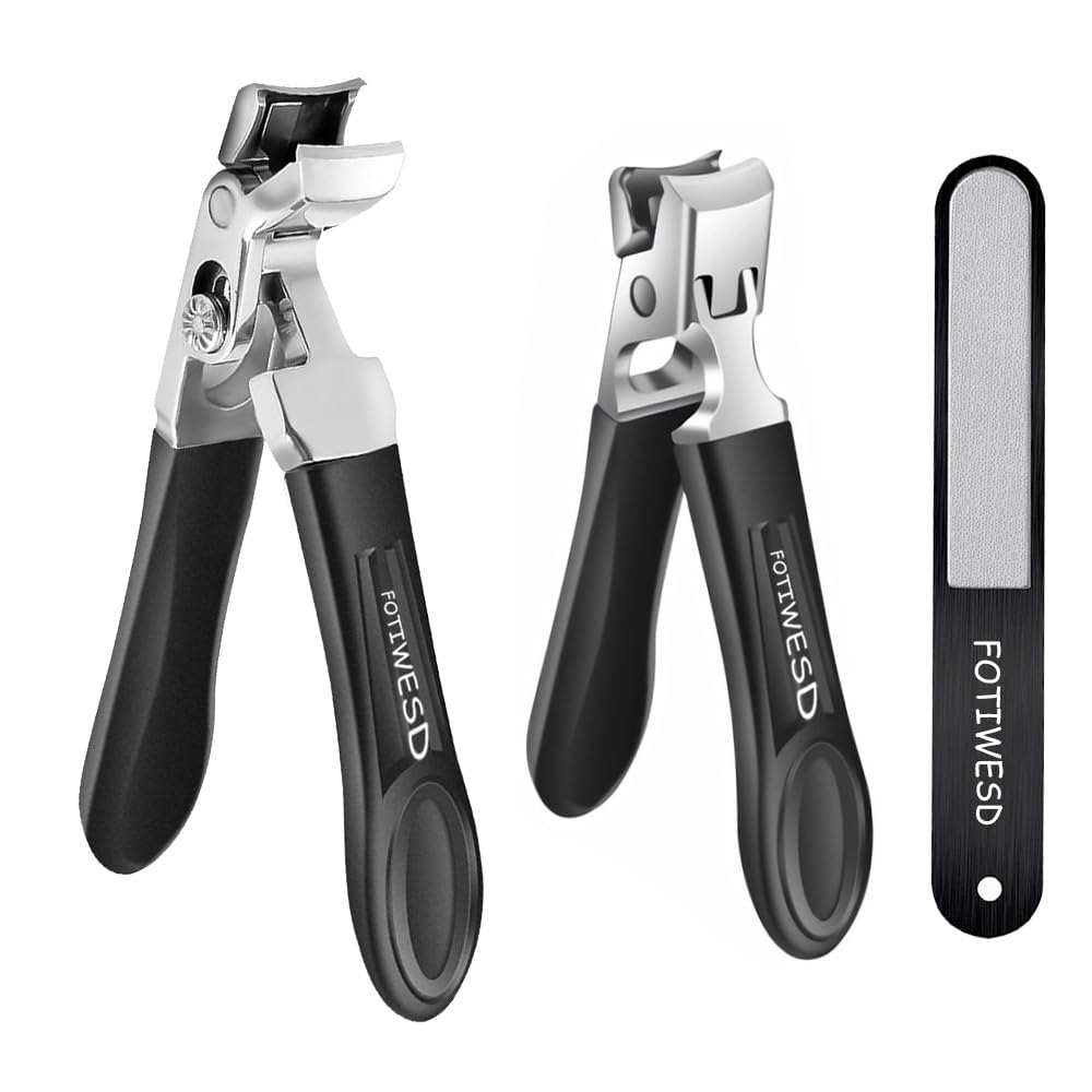 Fotiwesd nail clippers seniors wide jaw easing thick-nail trimming