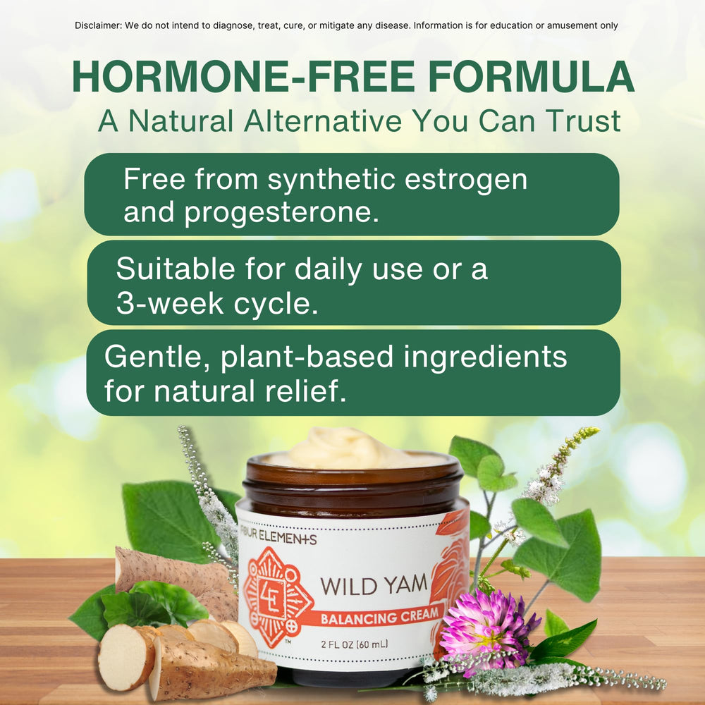 Four Elements 4E Wild Yam with shea butter delivers smoothing skin care benefits.