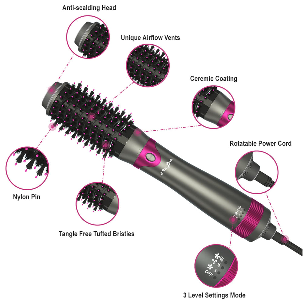 4 IN LOVE half air-dried styling with the brush kit for a salon-like blowout.
