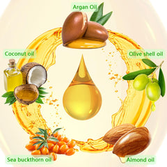 Fovcos Argan treatment with argan nuts highlighting natural ingredients.