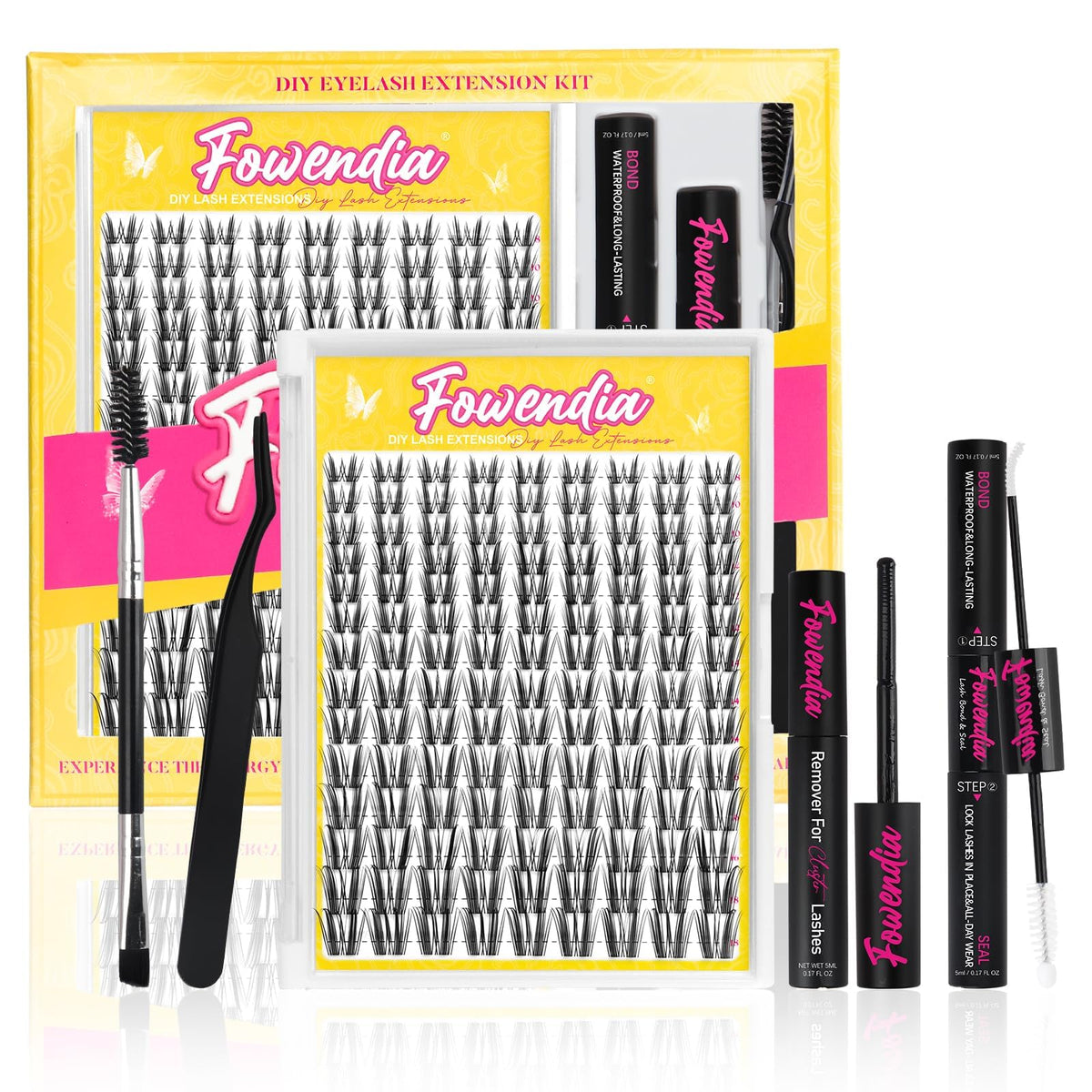 Fowendia Freya lash clusters pack view for DIY lash art and wear.