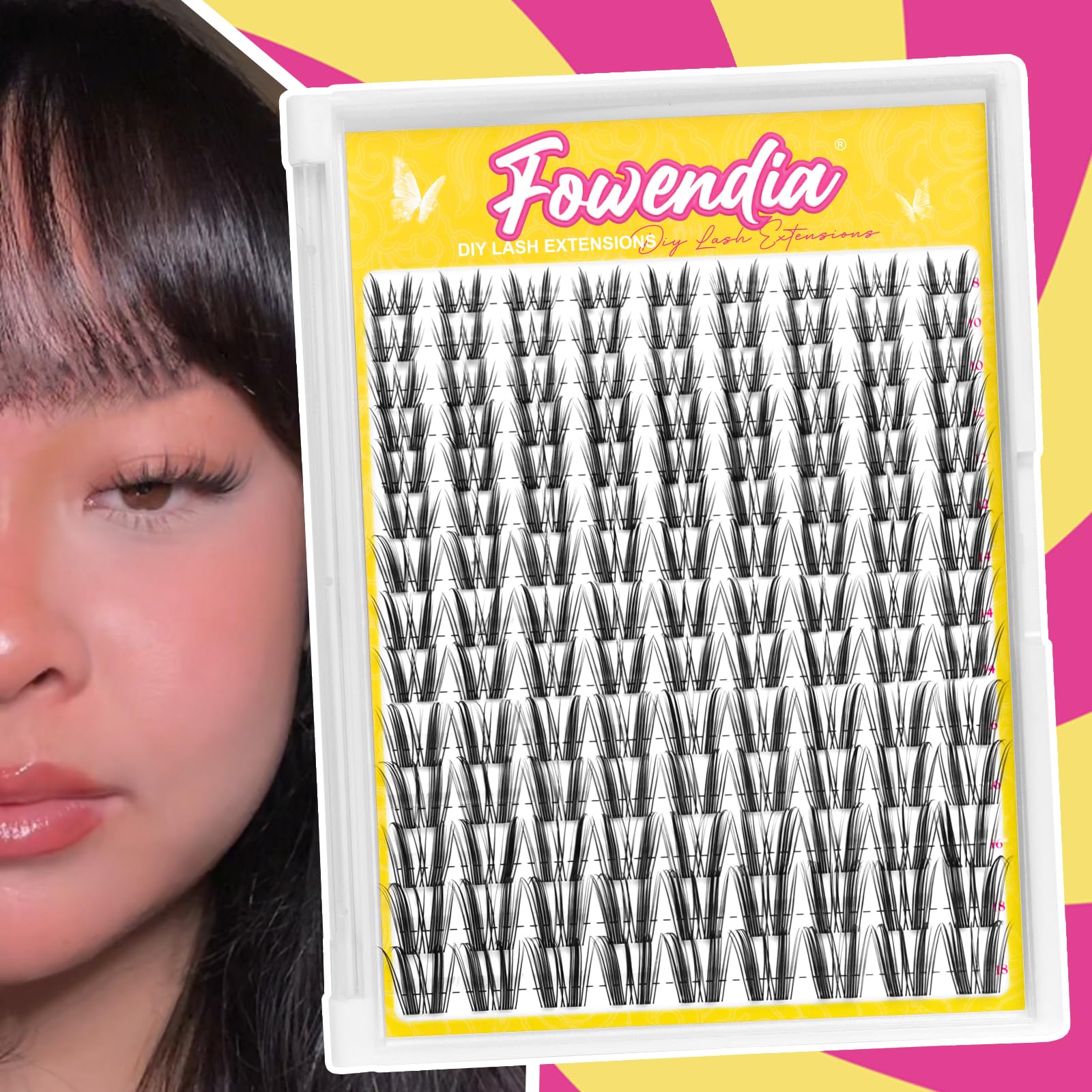 Fowendia Wispy Lash Clusters Freya application tool demonstration