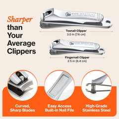Fox Medical Equipment nail clippers set displayed as a complete grooming toolkit