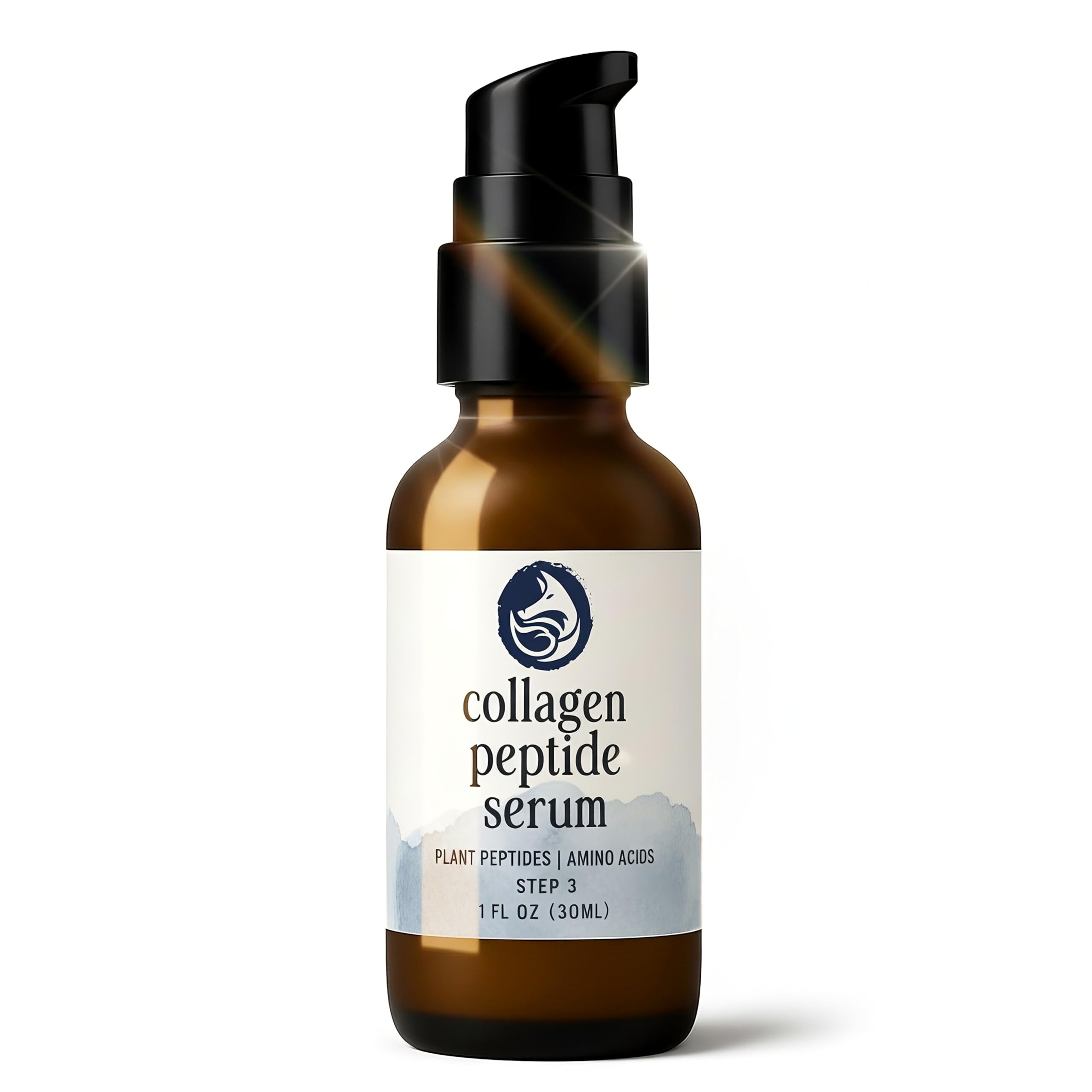 Foxbrim Naturals Peptide Collagen Serum bottle highlighting hydrating anti aging support.