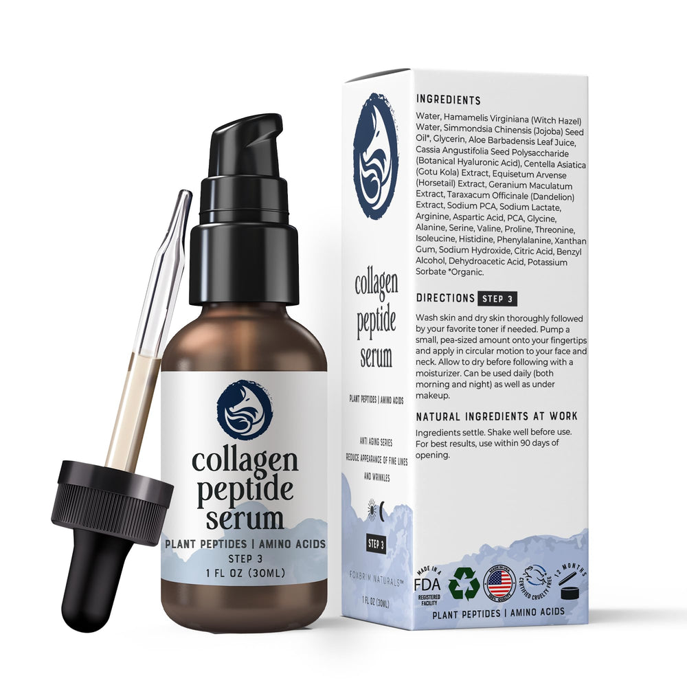 Foxbrim Naturals serum pairs with Bright Boost Moisturizer for a radiant finish.