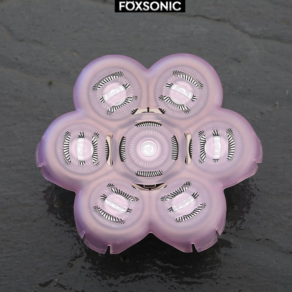 FOXSONIC 7-heads 7D-flex floating heads follow contours for closer head and neck shaving