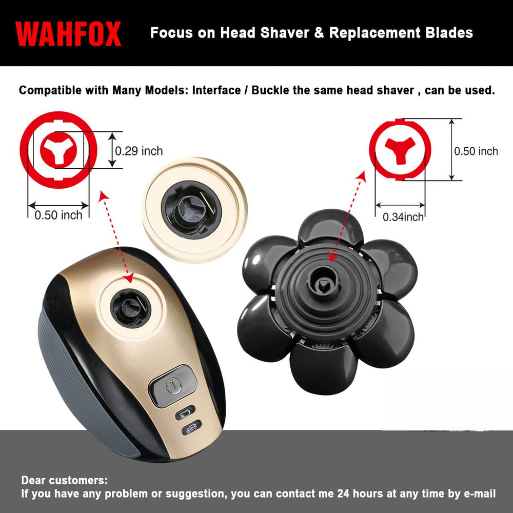 FOXSONIC 7-heads compatibility with Wyklaus SHPAVVER shaver for versatile shaving