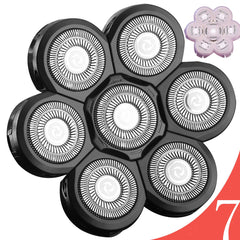 FOXSONIC 7-heads set packaging shows replacement heads for quick grooming upgrades