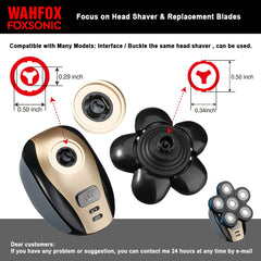 foxsonic universal interface compatibility confirms use with many mainstream shavers