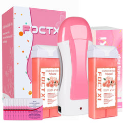 FOCTXI Hair Removal Kit roller highlights fast, even wax melting for smoother sessions.