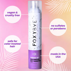 FoxyBae Biotin-infused packaging highlights color-safe, non-toxic formula.