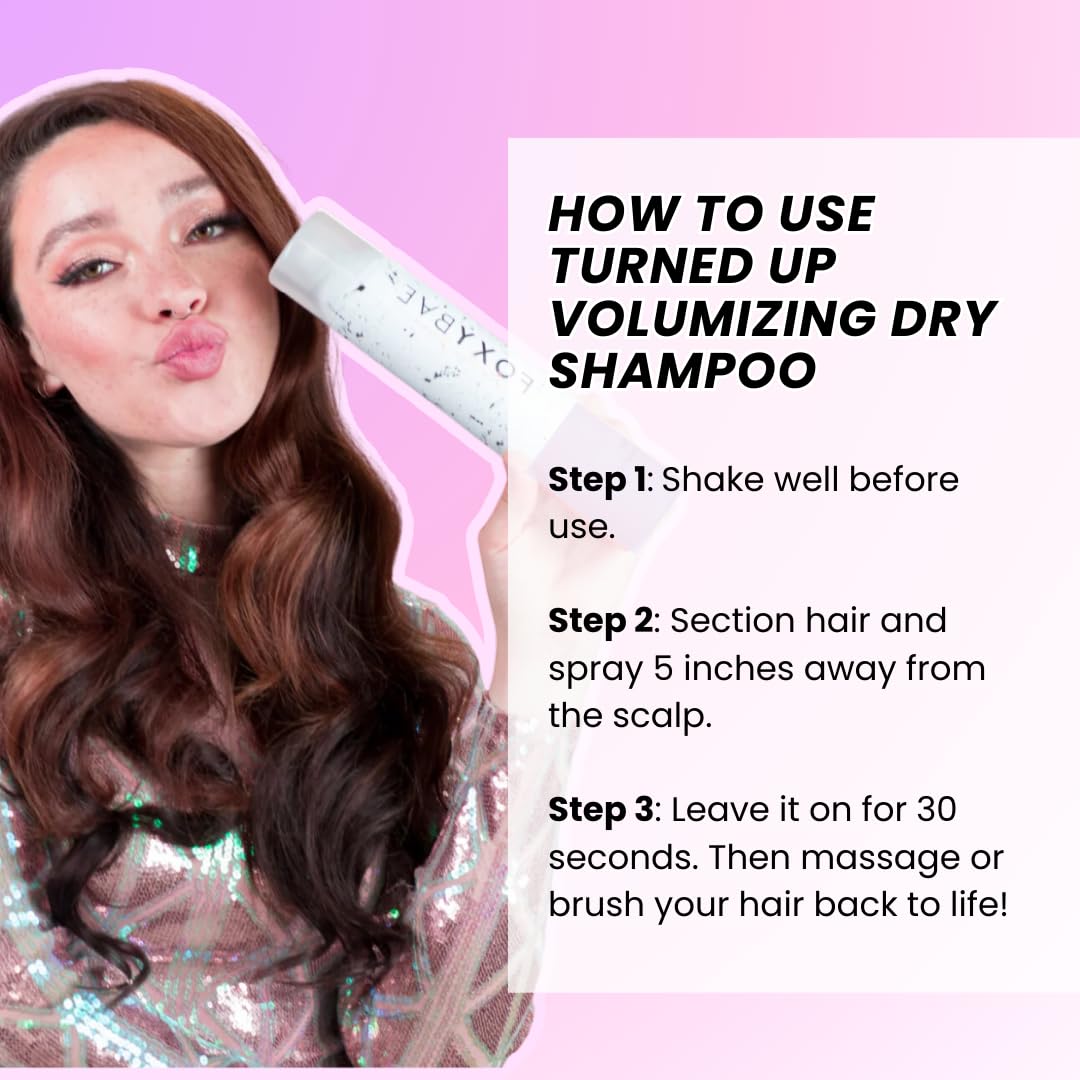 FoxyBae Turned Up no-white-residue result on scalp after use.