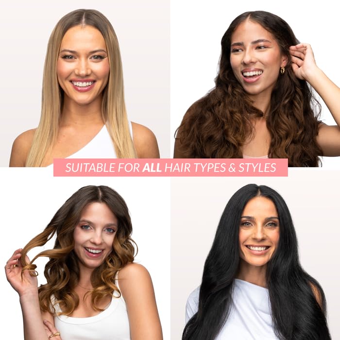 FoxyBae Hair Spray on wet hair shows enhanced curls and volume.
