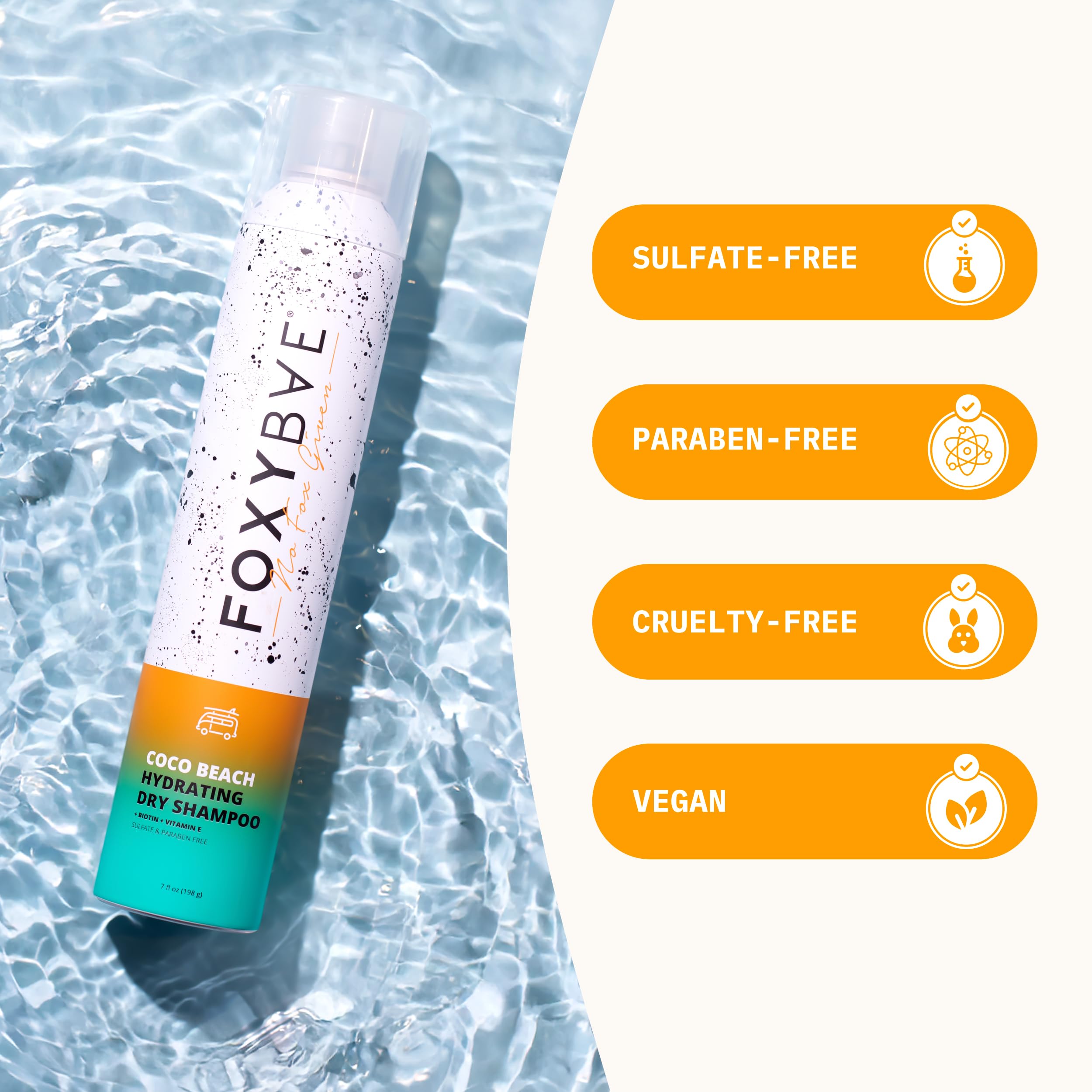 FoxyBae Hydrating Dry Shampoo on-the-go pack is travel-friendly for festivals and trips.