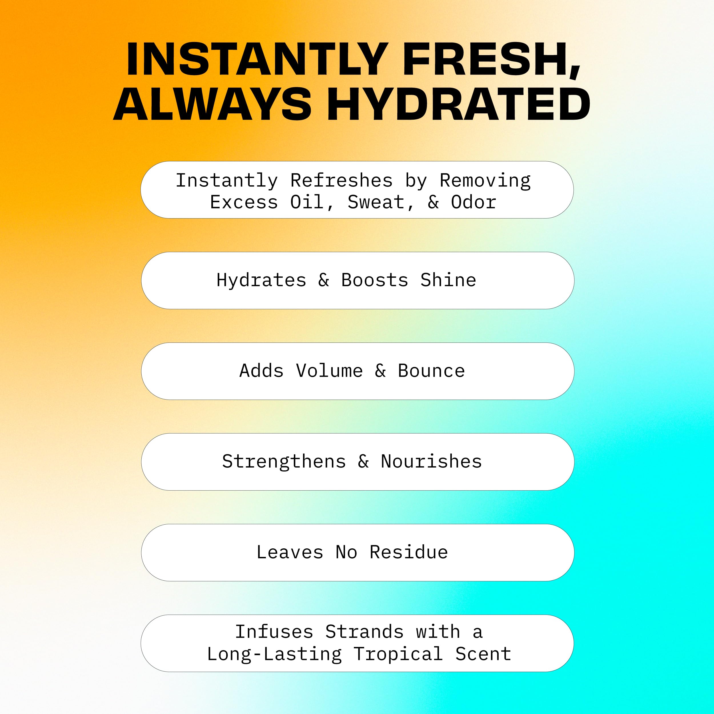 FoxyBae Hydrating Dry Shampoo Spray bottle dispensing mist enables quick refresh.