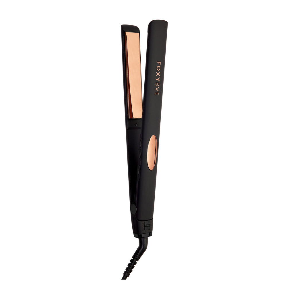 FoxyBae Trés Sleek flat iron front view for frizz-free, shiny styling.